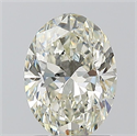 Natural Diamond 1.20 Carats, Oval with  Cut, J Color, SI1 Clarity and Certified by IGI