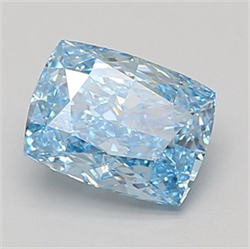 Picture of Lab Grown Diamond 2.06 Carats, CUSHION MODIFIED with  Cut, Fancy Vivid Blue Color, VS2 Clarity and Certified by IGI