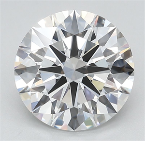 Picture of Lab Grown Diamond 3.15 Carats, Round with Ideal Cut, D Color, IF Clarity and Certified by IGI