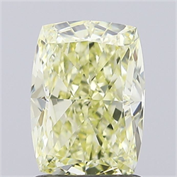 Picture of Lab Grown Diamond 1.56 Carats, CUSHION MODIFIED with  Cut, Fancy Yellow Color, VVS2 Clarity and Certified by IGI