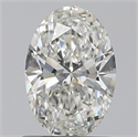 Natural Diamond 0.80 Carats, Oval with  Cut, H Color, VVS1 Clarity and Certified by GIA