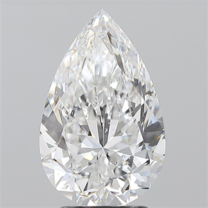 Picture of Natural Diamond 3.01 Carats, Pear with  Cut, D Color, SI2 Clarity and Certified by GIA