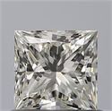 Natural Diamond 0.70 Carats, Princess with  Cut, H Color, VVS1 Clarity and Certified by IGI