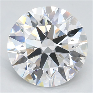 Picture of Lab Grown Diamond 2.89 Carats, Round with Ideal Cut, D Color, VVS1 Clarity and Certified by IGI