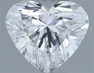 Picture of Natural Diamond 0.37 Carats, Heart with  Cut, D Color, VS2 Clarity and Certified by GIA