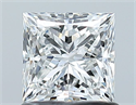 Natural Diamond 1.01 Carats, Princess with  Cut, E Color, SI1 Clarity and Certified by GIA