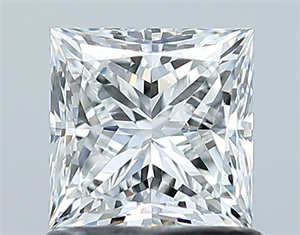 Picture of Natural Diamond 1.01 Carats, Princess with  Cut, E Color, SI1 Clarity and Certified by GIA
