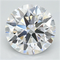 Lab Grown Diamond 2.67 Carats, Round with Ideal Cut, D Color, IF Clarity and Certified by IGI
