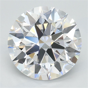 Picture of Lab Grown Diamond 2.67 Carats, Round with Ideal Cut, D Color, IF Clarity and Certified by IGI