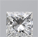 Natural Diamond 0.81 Carats, Princess with  Cut, H Color, VVS1 Clarity and Certified by GIA