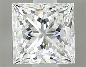 Picture of Natural Diamond 0.60 Carats, Princess with  Cut, F Color, SI1 Clarity and Certified by GIA