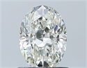 Natural Diamond 0.90 Carats, Oval with  Cut, H Color, VS1 Clarity and Certified by IGI
