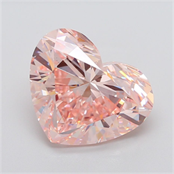 Picture of Lab Grown Diamond 10.13 Carats, Heart with  Cut, Fancy Intense Pink Color, VS1 Clarity and Certified by IGI