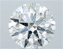 Natural Diamond 3.51 Carats, Round with Excellent Cut, G Color, SI2 Clarity and Certified by IGI