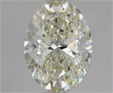 Natural Diamond 1.50 Carats, Oval with  Cut, L Color, SI2 Clarity and Certified by GIA