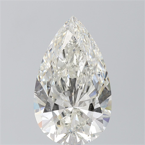 Picture of Natural Diamond 5.02 Carats, Pear with  Cut, H Color, SI1 Clarity and Certified by IGI