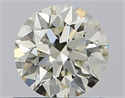 Natural Diamond 0.70 Carats, Round with Excellent Cut, L Color, VVS2 Clarity and Certified by IGI