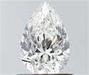 Natural Diamond 0.61 Carats, Pear with  Cut, G Color, VVS2 Clarity and Certified by IGI