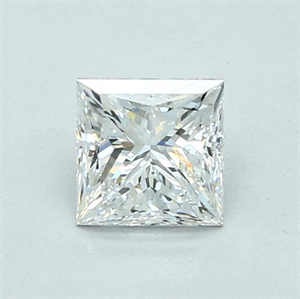 Picture of Natural Diamond 0.92 Carats, Princess with  Cut, E Color, SI2 Clarity and Certified by GIA