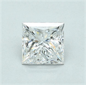 Natural Diamond 0.92 Carats, Princess with  Cut, E Color, SI2 Clarity and Certified by GIA