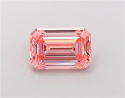Picture of Lab Grown Diamond 2.12 Carats, Emerald with  Cut, Fancy Intense Pink Color, VS2 Clarity and Certified by IGI