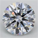 Lab Grown Diamond 2.02 Carats, Round with Ideal Cut, E Color, VS1 Clarity and Certified by IGI
