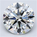 Natural Diamond 4.03 Carats, Round with Excellent Cut, I Color, SI1 Clarity and Certified by GIA