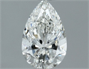 Natural Diamond 0.54 Carats, Pear with  Cut, H Color, VVS1 Clarity and Certified by GIA