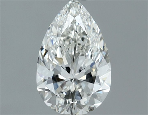 Picture of Natural Diamond 0.54 Carats, Pear with  Cut, H Color, VVS1 Clarity and Certified by GIA