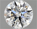 Natural Diamond 0.70 Carats, Round with Excellent Cut, D Color, VVS2 Clarity and Certified by GIA