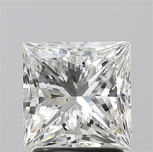 Picture of Natural Diamond 2.01 Carats, Princess with  Cut, H Color, SI2 Clarity and Certified by GIA
