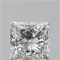 Natural Diamond 0.50 Carats, Princess with  Cut, G Color, SI2 Clarity and Certified by GIA