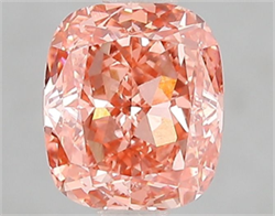 Picture of Lab Grown Diamond 1.50 Carats, Cushion with  Cut, Fancy Vivid Pink Color, VS1 Clarity and Certified by IGI