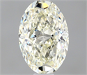 Natural Diamond 0.50 Carats, Oval with  Cut, J Color, VVS2 Clarity and Certified by IGI