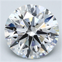 Natural Diamond 2.61 Carats, Round with Excellent Cut, E Color, VS1 Clarity and Certified by GIA