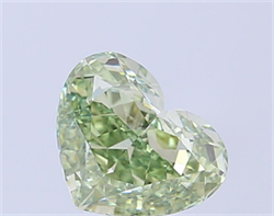 Picture of Lab Grown Diamond 1.84 Carats, Heart with  Cut, Fancy Vivid Green Color, VS1 Clarity and Certified by IGI