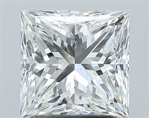 Picture of Natural Diamond 2.02 Carats, Princess with  Cut, E Color, SI1 Clarity and Certified by GIA