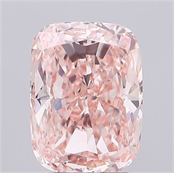 Picture of Lab Grown Diamond 3.11 Carats, CUSHION MODIFIED with  Cut, Fancy Pink Color, VS1 Clarity and Certified by IGI