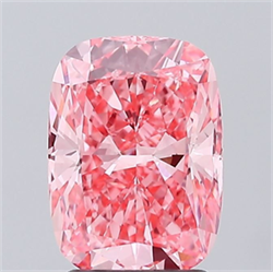 Picture of Lab Grown Diamond 2.55 Carats, CUSHION MODIFIED with  Cut, Fancy Vivid Pink Color, VVS2 Clarity and Certified by IGI
