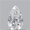 Natural Diamond 0.50 Carats, Pear with  Cut, E Color, VVS2 Clarity and Certified by GIA