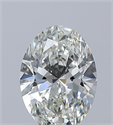 Natural Diamond 0.50 Carats, Oval with  Cut, I Color, VVS2 Clarity and Certified by GIA