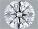 Natural Diamond 0.56 Carats, Round with Excellent Cut, F Color, VS2 Clarity and Certified by GIA