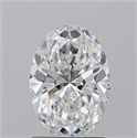 Natural Diamond 1.50 Carats, Oval with  Cut, E Color, SI1 Clarity and Certified by GIA