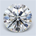 Natural Diamond 3.26 Carats, Round with Excellent Cut, H Color, SI2 Clarity and Certified by GIA