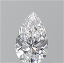 Natural Diamond 0.70 Carats, Pear with  Cut, D Color, SI1 Clarity and Certified by GIA
