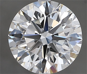 Picture of Natural Diamond 2.52 Carats, Round with Excellent Cut, F Color, VVS1 Clarity and Certified by GIA