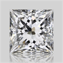 Natural Diamond 0.90 Carats, Princess with  Cut, D Color, VVS1 Clarity and Certified by GIA