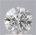 Natural Diamond 0.71 Carats, Round with Excellent Cut, F Color, VVS1 Clarity and Certified by IGI