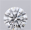 Lab Grown Diamond 1.51 Carats, Round with Ideal Cut, D Color, VVS2 Clarity and Certified by IGI