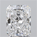 Natural Diamond 1.70 Carats, Radiant with  Cut, D Color, VS2 Clarity and Certified by GIA